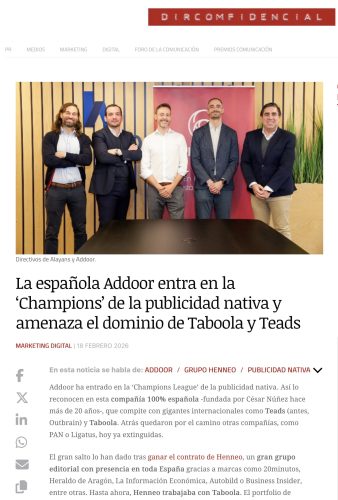 Addoor crece firmando con Alayans Henneo 20minutos