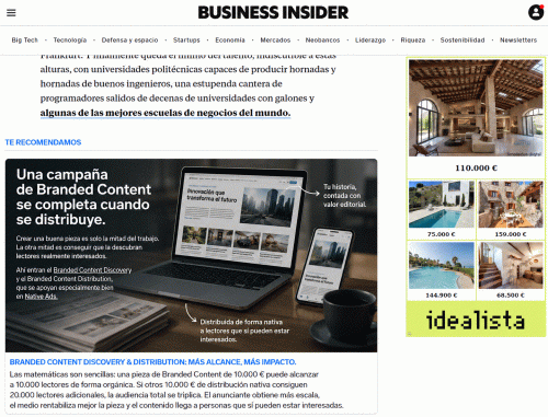 publicidad ecológica branded content discovery business insider