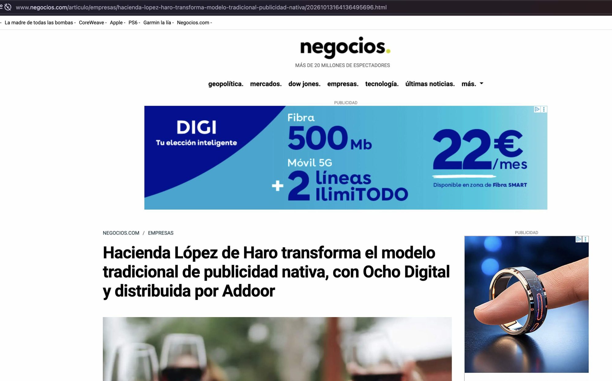 Innovación en publicidad nativa en España addoor