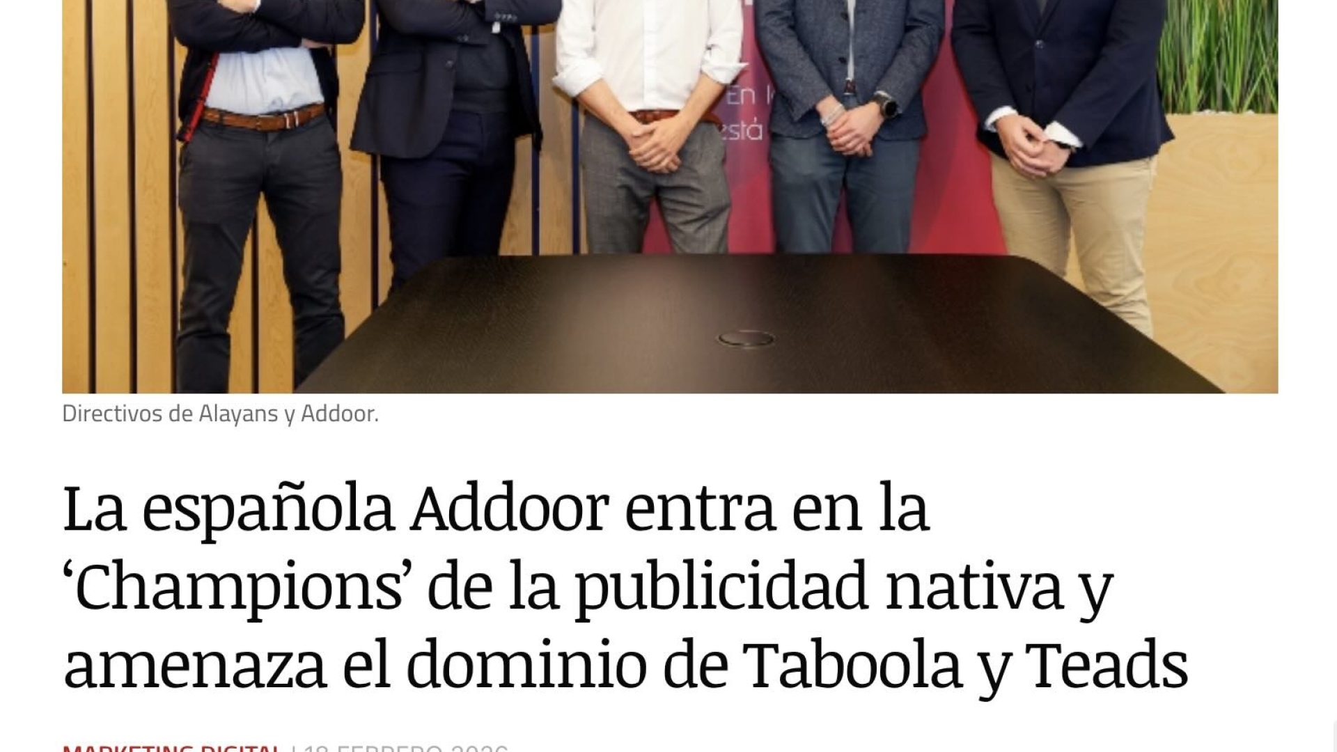 Addoor crece firmando con Alayans Henneo 20minutos