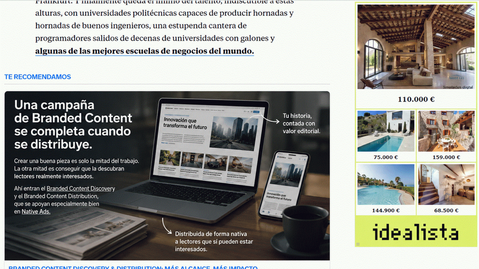publicidad ecológica branded content discovery business insider