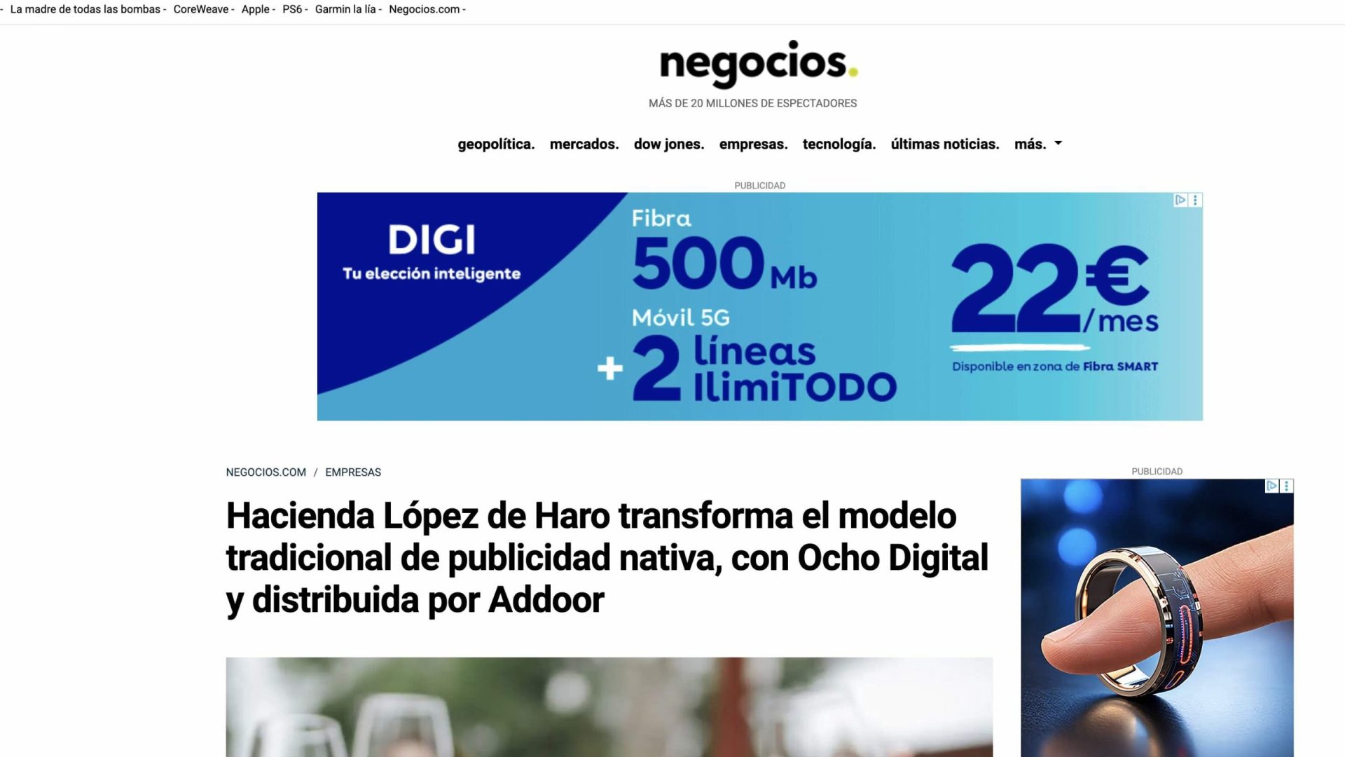 Innovación en publicidad nativa en España addoor